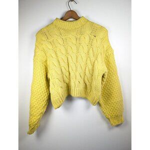 Zara‎ Sweater Women's Size Medium Cable Knit Fisherman Slouchy Chunky Oversized